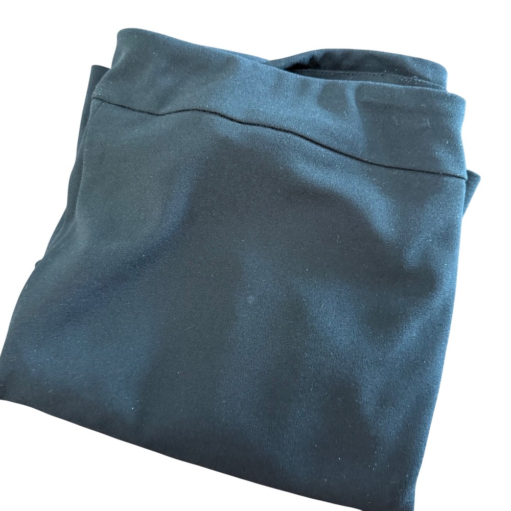 SOHO Apparel‎ Ltd Womens Black Straight Leg Dress Pants Silver Bit Detail Size L